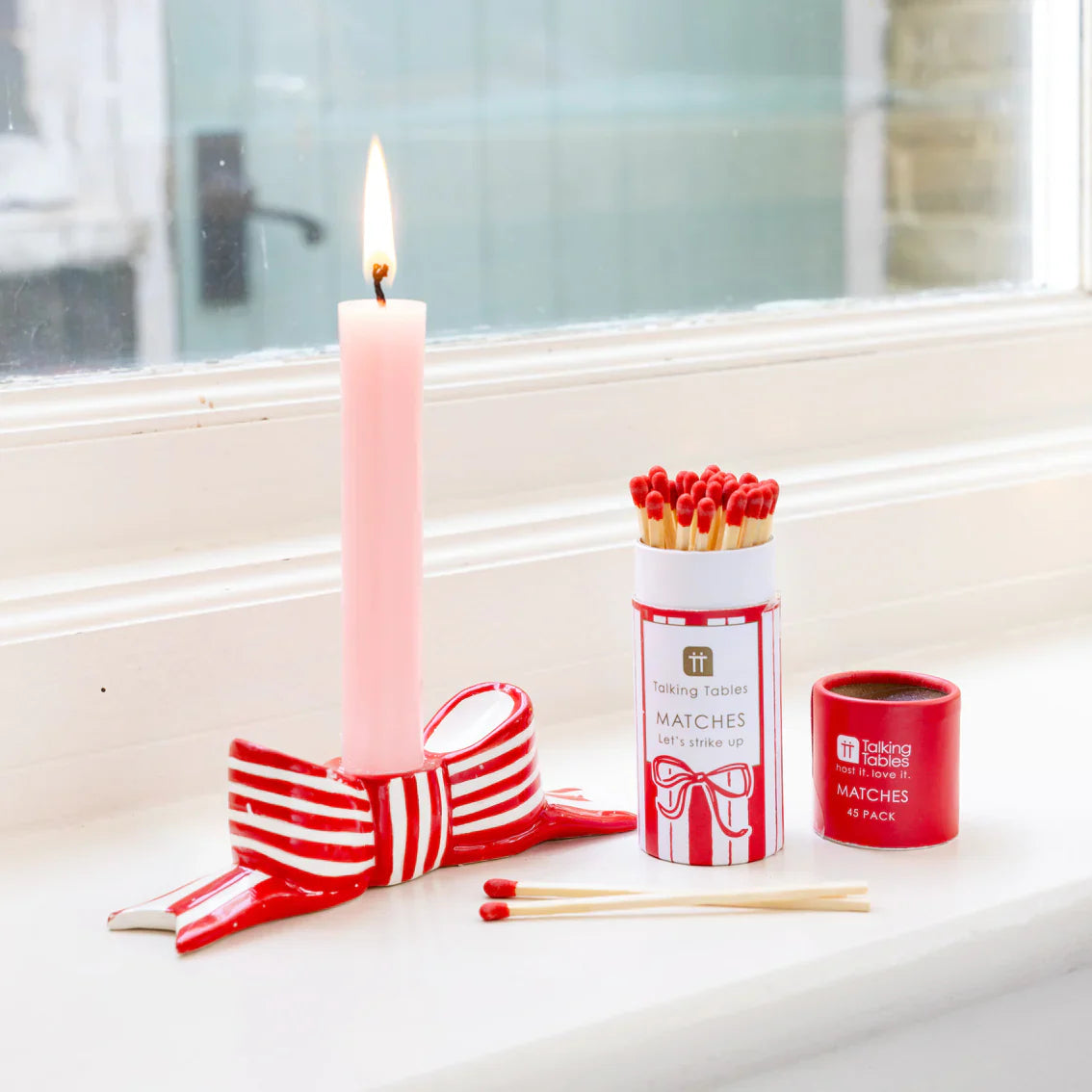 Talking Tables Christmas Bow Candle Holder