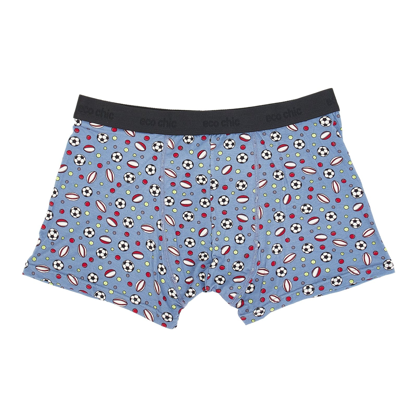 Eco chic men's bamboo boxers, blue sports, Xlarge